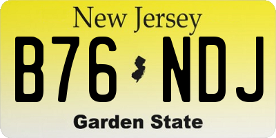 NJ license plate B76NDJ