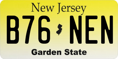 NJ license plate B76NEN