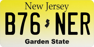 NJ license plate B76NER