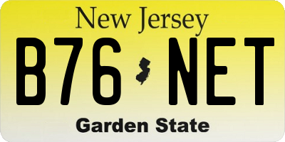 NJ license plate B76NET