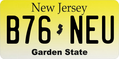 NJ license plate B76NEU