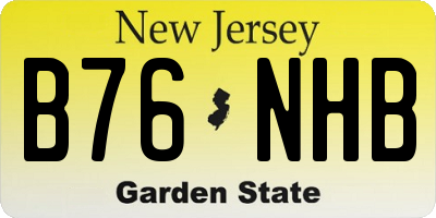 NJ license plate B76NHB