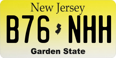 NJ license plate B76NHH