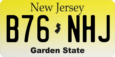 NJ license plate B76NHJ