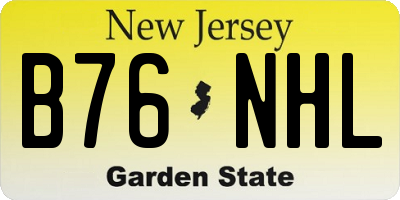 NJ license plate B76NHL