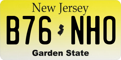 NJ license plate B76NHO