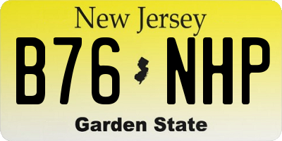 NJ license plate B76NHP