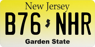 NJ license plate B76NHR