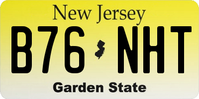 NJ license plate B76NHT