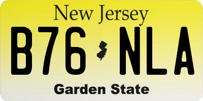 NJ license plate B76NLA