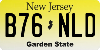 NJ license plate B76NLD