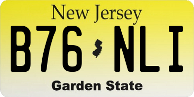 NJ license plate B76NLI