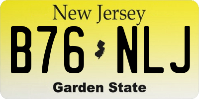 NJ license plate B76NLJ