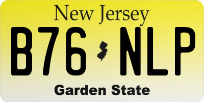 NJ license plate B76NLP