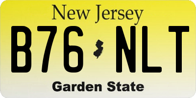NJ license plate B76NLT