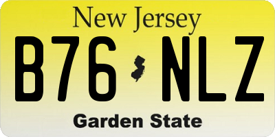 NJ license plate B76NLZ
