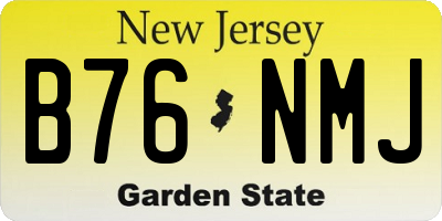 NJ license plate B76NMJ