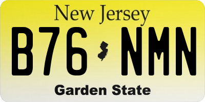 NJ license plate B76NMN