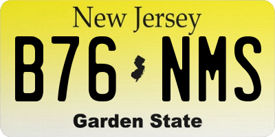 NJ license plate B76NMS