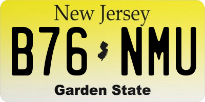 NJ license plate B76NMU