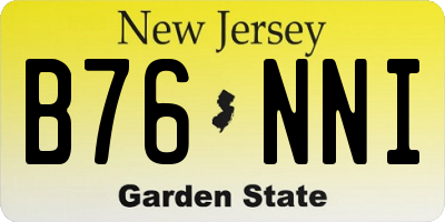 NJ license plate B76NNI