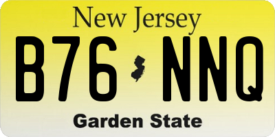NJ license plate B76NNQ