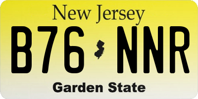 NJ license plate B76NNR