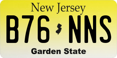NJ license plate B76NNS
