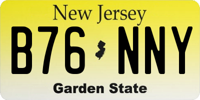 NJ license plate B76NNY