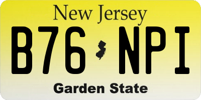 NJ license plate B76NPI