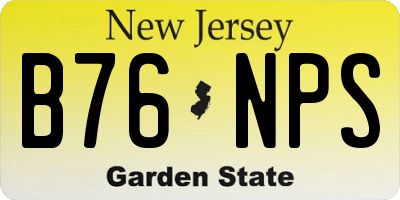 NJ license plate B76NPS