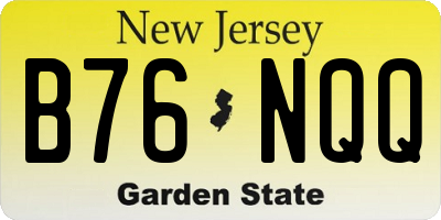 NJ license plate B76NQQ