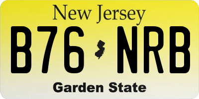 NJ license plate B76NRB