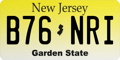 NJ license plate B76NRI