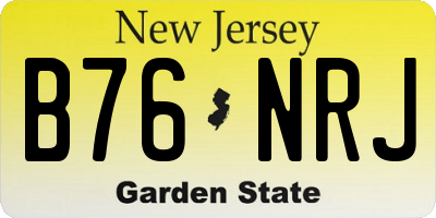 NJ license plate B76NRJ