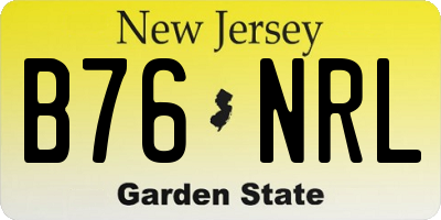 NJ license plate B76NRL