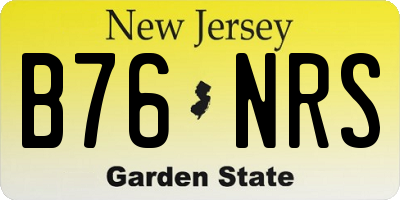 NJ license plate B76NRS