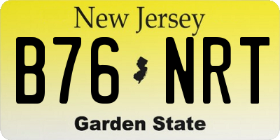NJ license plate B76NRT