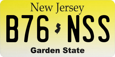 NJ license plate B76NSS