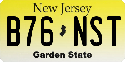 NJ license plate B76NST