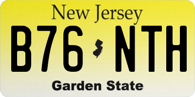 NJ license plate B76NTH