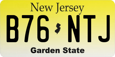 NJ license plate B76NTJ