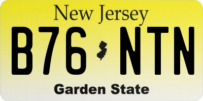 NJ license plate B76NTN