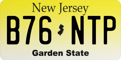 NJ license plate B76NTP