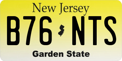 NJ license plate B76NTS