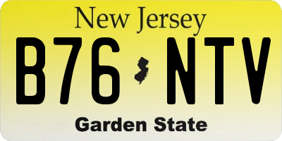 NJ license plate B76NTV