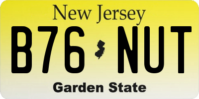 NJ license plate B76NUT