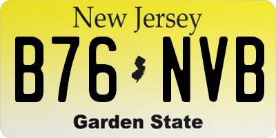 NJ license plate B76NVB