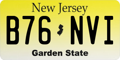 NJ license plate B76NVI