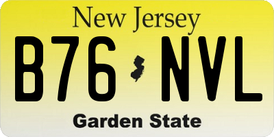 NJ license plate B76NVL